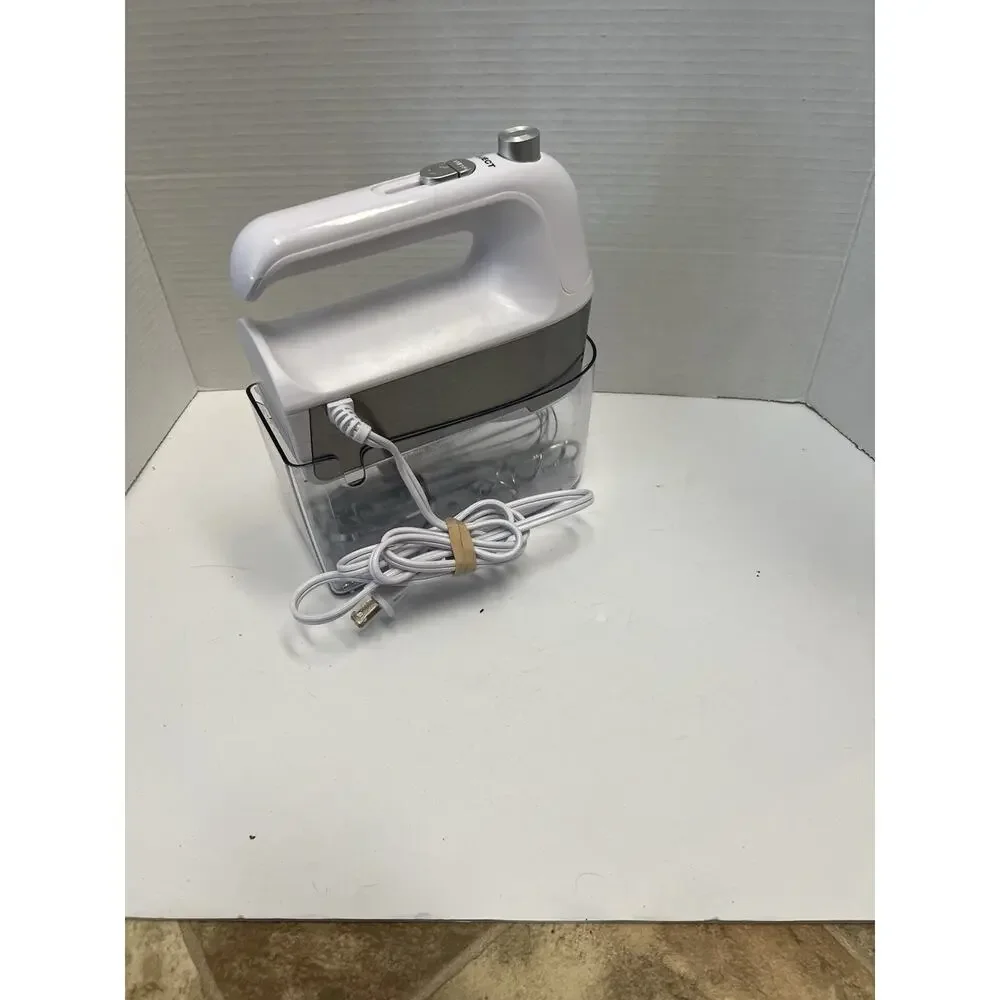 Hamilton Beach 6 Speed Hand Mixer with Quickburst, W/Snap-On Case, 4 Attachs